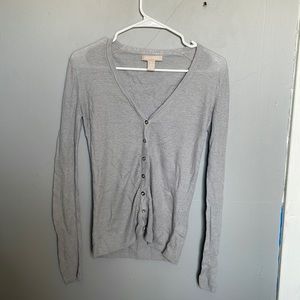 Banana Republic small women’s gray button up lightweight sweater light academia